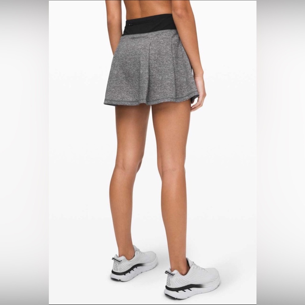 Lululemon Pace Rival Heather Lux Multi Black Skirt 6